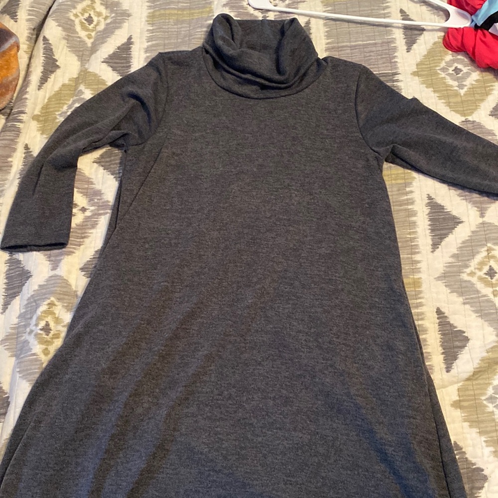 Grey cowl neck dress